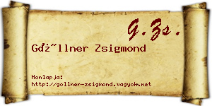 Göllner Zsigmond névjegykártya