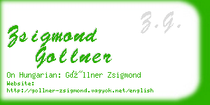 zsigmond gollner business card